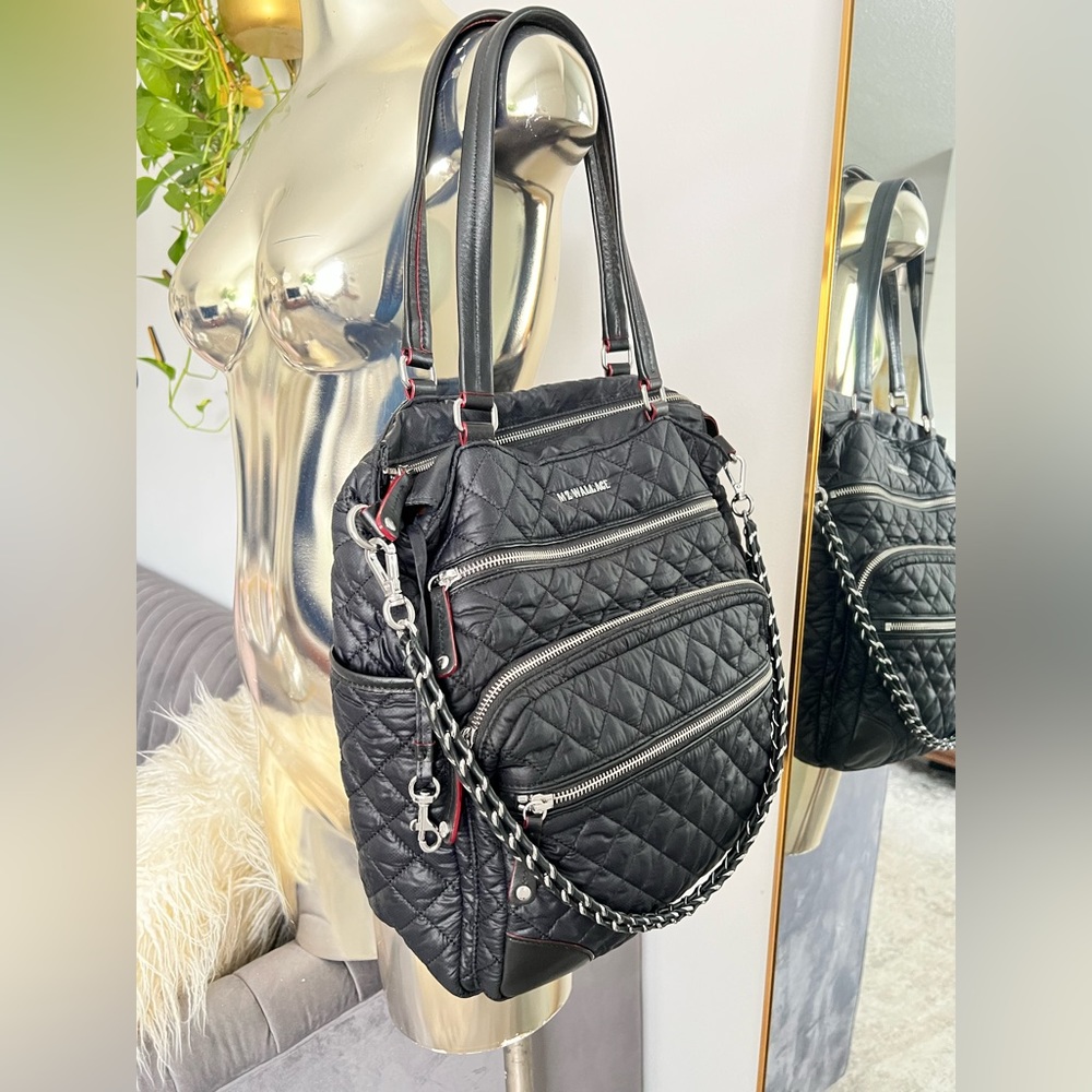 MZ Wallace Authentic Crosby Magazine Recycled Nylon Shoulder Bag